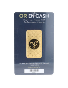 Lingot Or 1 Once OR EN CASH 2