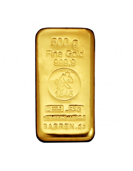Lingot or 500 grammes, acheter un lingot Or 500 grammes en ligne sur or-investissement.fr