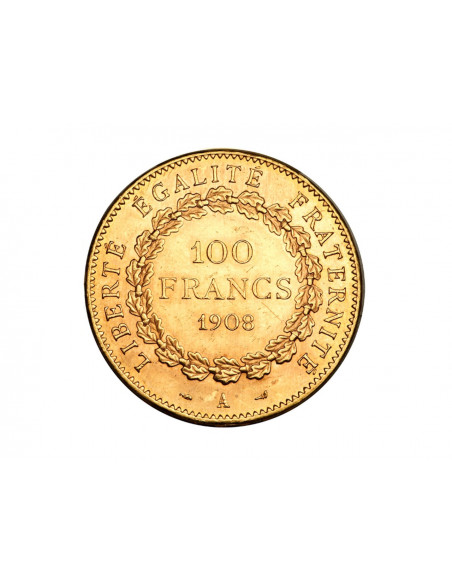 Pièce Or 100 Francs - Génie