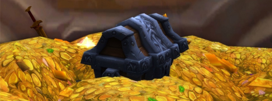 Capture d'écran d'un coffre au trésor dans le MMORPG World of Warcraft
