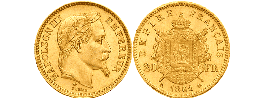 Pièce d'or 20 Francs Napoléon Tête Laurée
